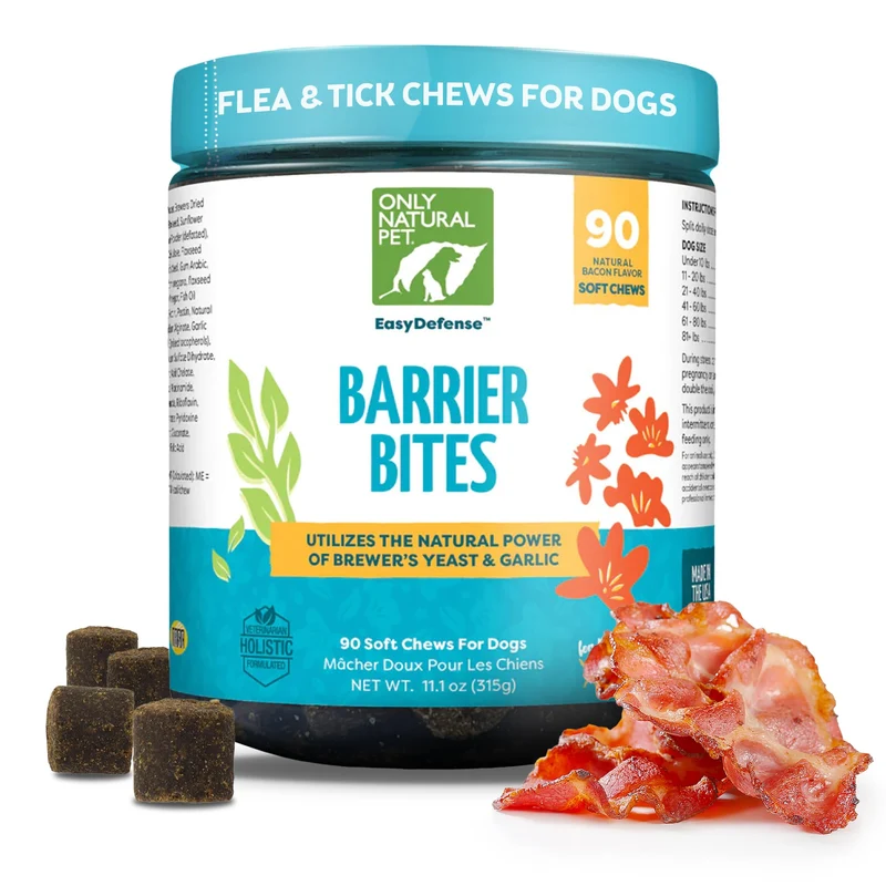 Only Natural Pet EasyDefense Bouchées Barrier – 90 bouchées goût bacon pour chiens