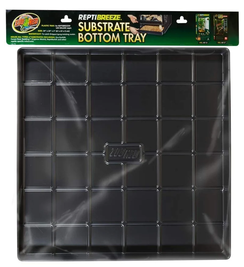 Zoo Med Bac Substrat Base ReptiBreeze 24x24 pouces – Bac amovible et étanche