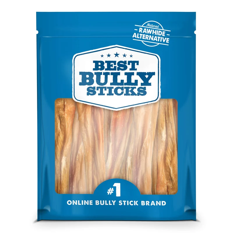 Best Bully Sticks – Bâtonnets de vessie de bœuf 5-6 pouces (30 pièces) – Naturels, ingrédient unique, santé dentaire, alternative au cuir cru