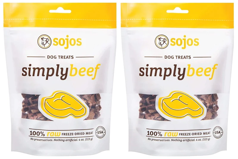 SOJOS Friandises pour chien au boeuf – Pack de 2