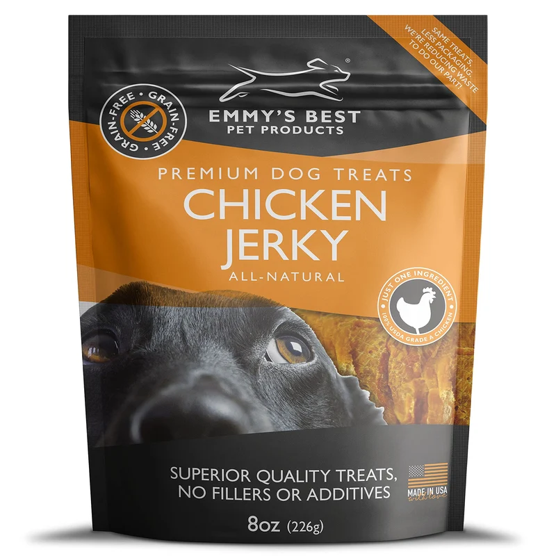 Emmy's Best EBPP Friandises de poulet grillé pour chien — 100% naturelles, fabriquées aux États‑Unis, tranches de poulet grillé — sac de 227 g