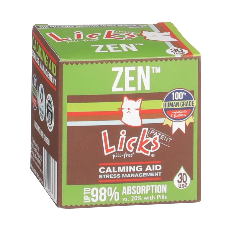 Licks Pill Free Zen Chat — Calme naturel pour chats, friandises en gel, 30 utilisations