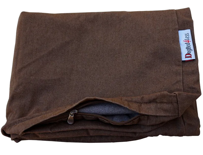 Dogbed4less Housse de remplacement Denim 41x27x4 pouces – Marron, Extérieur en coton