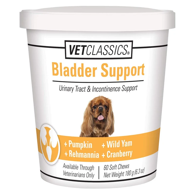 Vet Classics Soutien de la Vessie – Soutien Urinaire pour Chien, Incontinence, 60 Friandises Molles