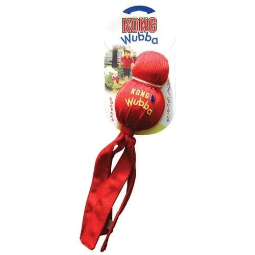 KONG Wubba Squeak — Jouet Chien Petit — Pack de 3
