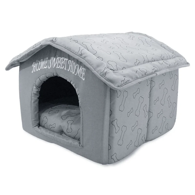 Best Pet Supplies Tente-dôme pour Chat et Petit Chien — Cabane Douillette avec Oreiller Amovible, 16 x 16 x H14