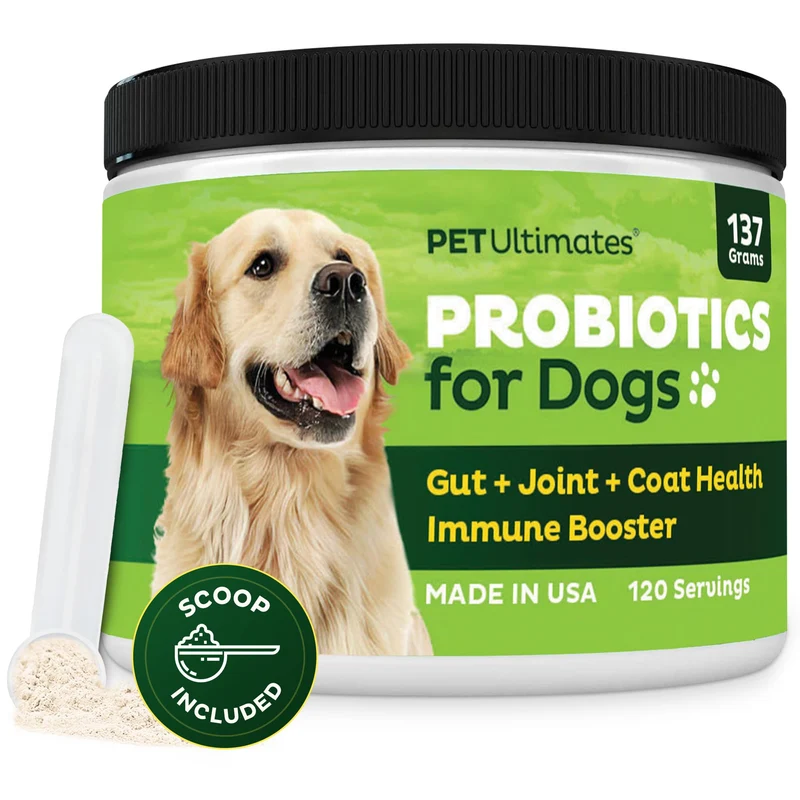 Pet Ultimates Probiotiques pour Chiens – 22 Souches, 137 g | Santé digestive et pelage