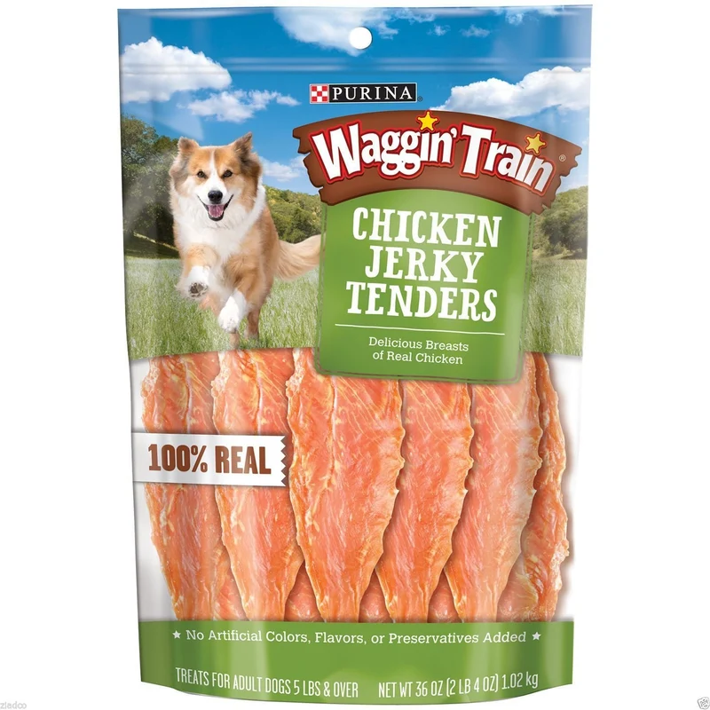 Waggin' Train Friandises Jerky de Poulet pour Chiens — Sachet de 1,02 kg Sans colorants artificiels