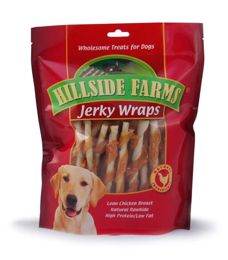 Hillside Farms Friandises pour Chien – Wraps Poulet et Cuir Brut, 32 oz (907 g)