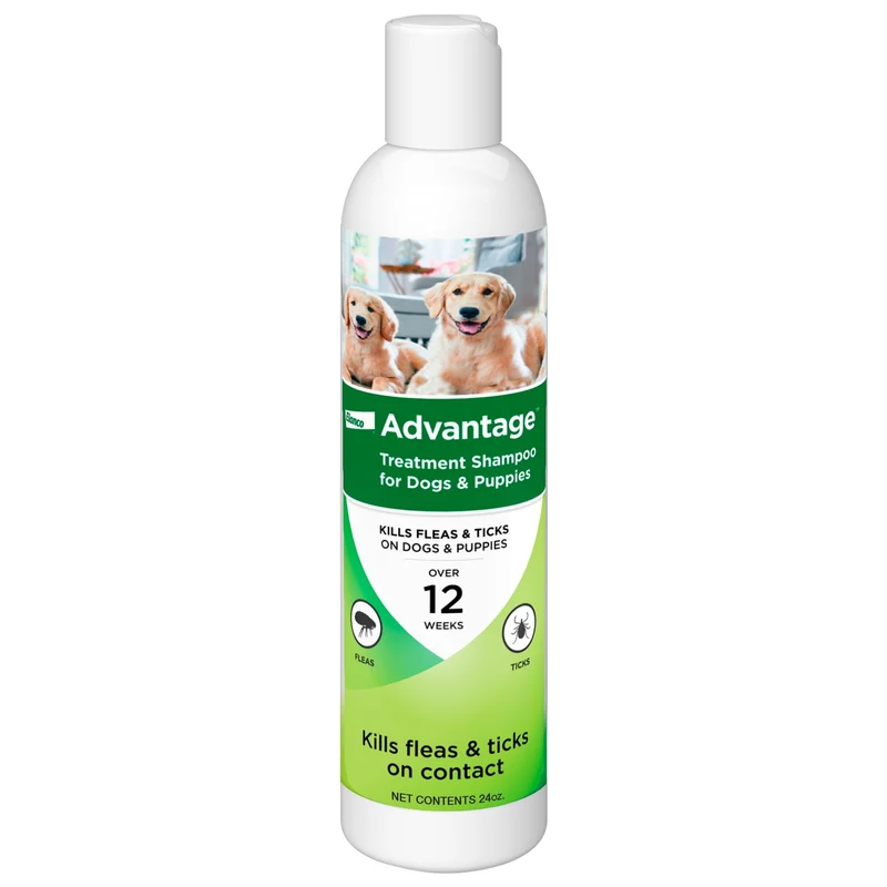 Advantage Shampoing Puces et Tiques pour Chiens et Chiots | 24 oz | Sans ordonnance