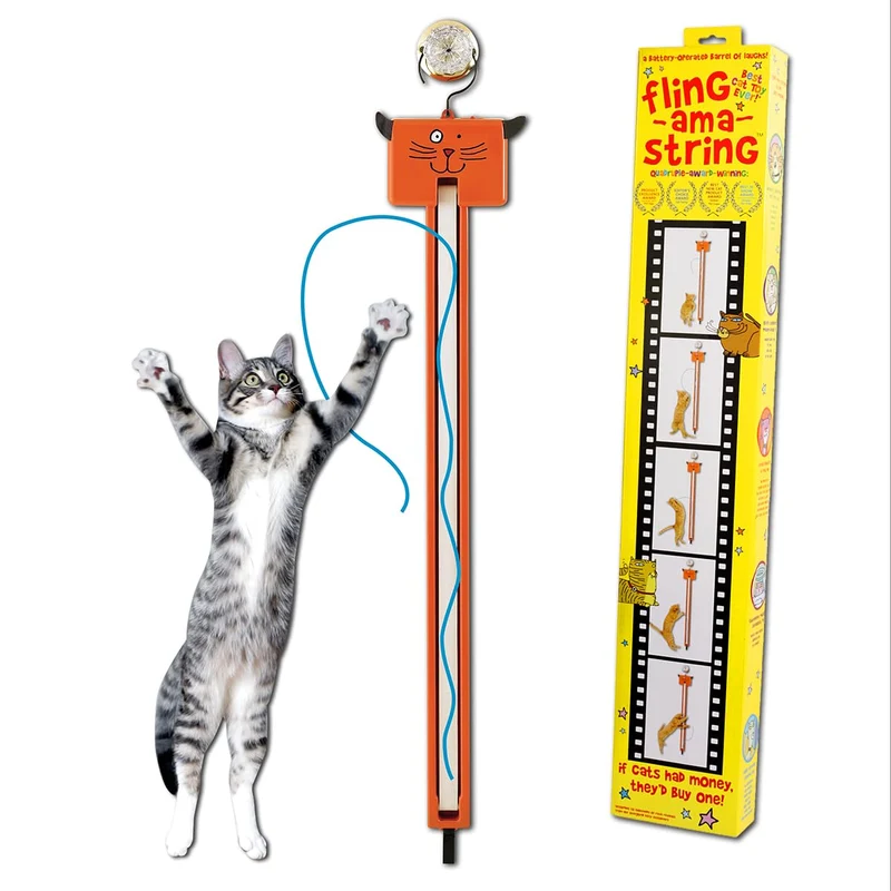 Moody Pet Fling-ama-String – Jouet Chat Suspendu à Poignée de Porte