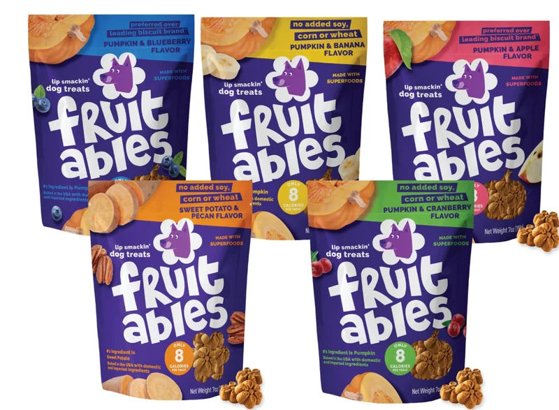 Fruitables Friandises Citrouille pour Chien – Ensemble Variété 5 Saveurs