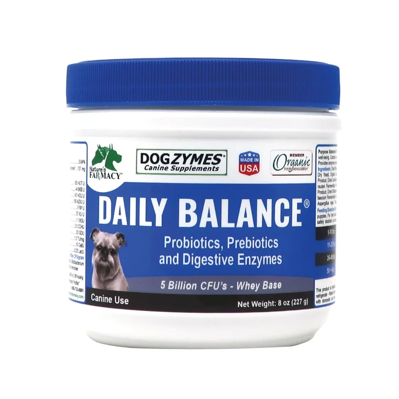 DOGZYMES Poudre Digestive Dissolvable pour Chiens — 8 oz
