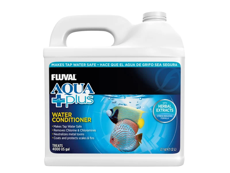Fluval AquaPlus – Conditionneur d’eau pour aquarium, 0,5 gal | Neutralise chlore et chloramine