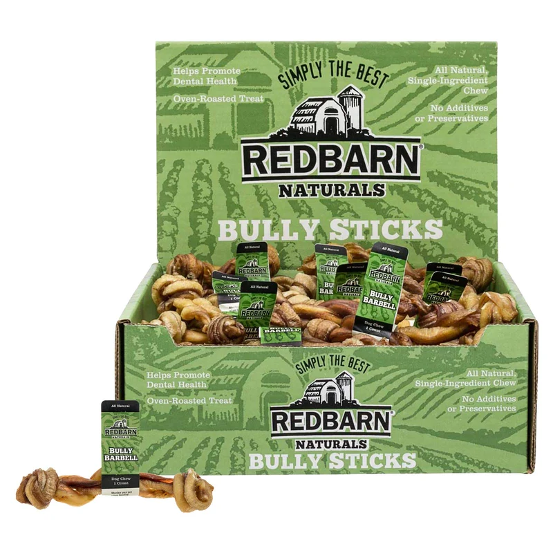 Redbarn Barres Bully pour Chiens – Pack de 10, Os de Bœuf Naturels