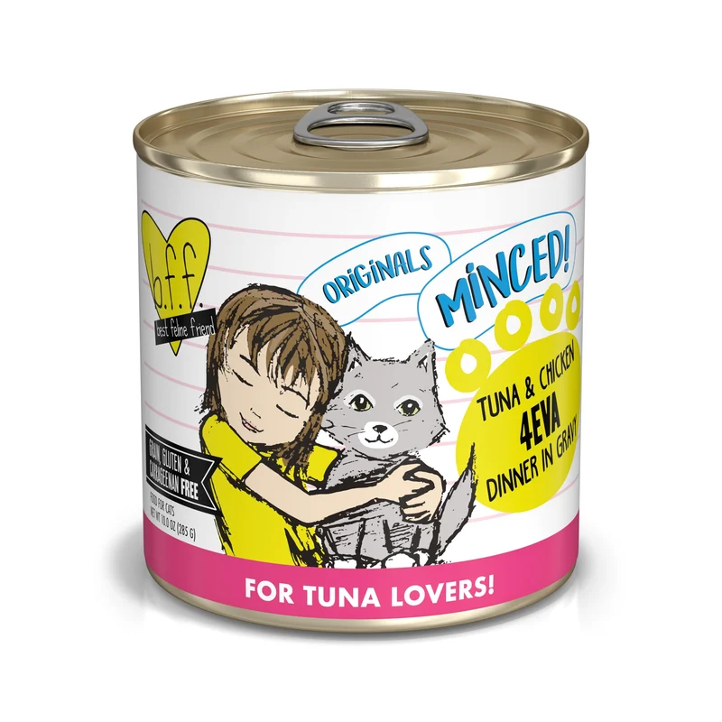 Weruva BFF Thon et Poulet Hachés en Sauce – Pâtée Humide pour Chat, 10 oz, Pack de 12
