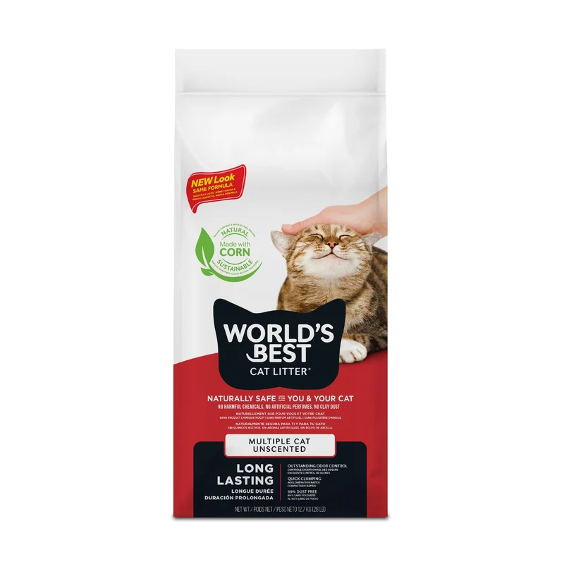World's Best Cat Litter – Litière agglomérante multi-chat, 14 lb, naturelle