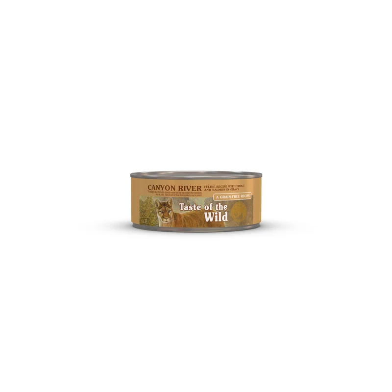 Taste of the Wild Canyon River – Pâtée en conserve pour chat au truite et saumon en sauce, 3 oz, lot de 24