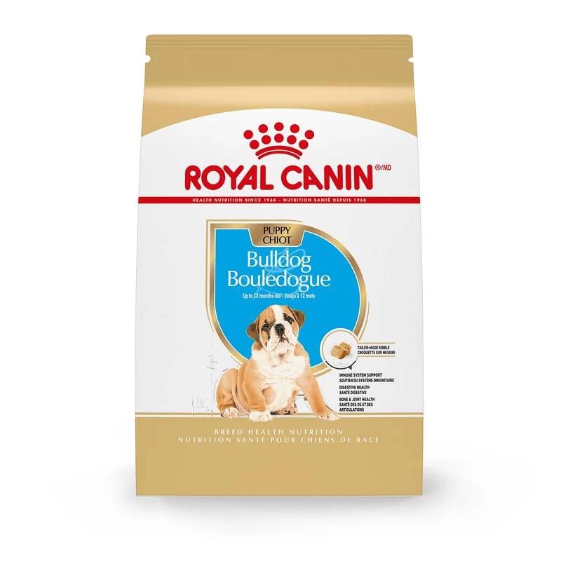 Royal Canin Bulldog Puppy – Croquettes sèches pour chiot Bulldog pur race, 6 livres