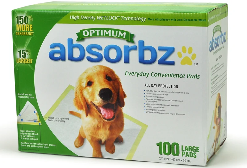 Absorbz Coussins d'entraînement Optimum pour Chiens - 100 unités - Grand 24x24