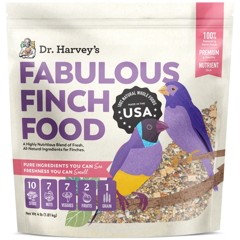 Dr. Harvey’s Nourriture Pinsons – Aliment premium pour mangeoires extérieures et oiseaux d’intérieur (4 livres)