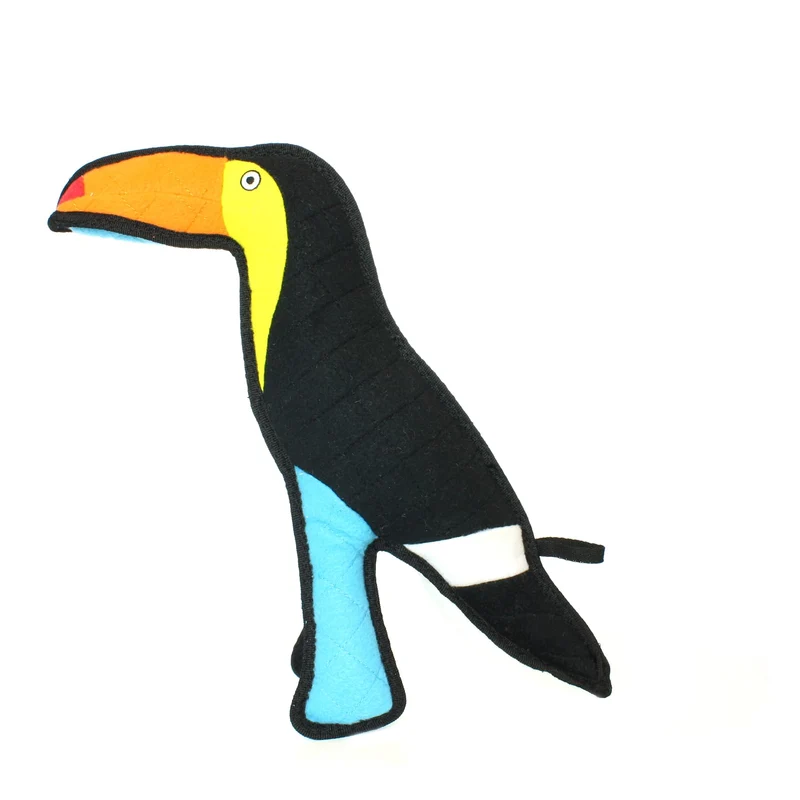 TUFFY Zoo Toucan – Le jouet doux pour chien le plus robuste, multi-couches, flottant et lavable