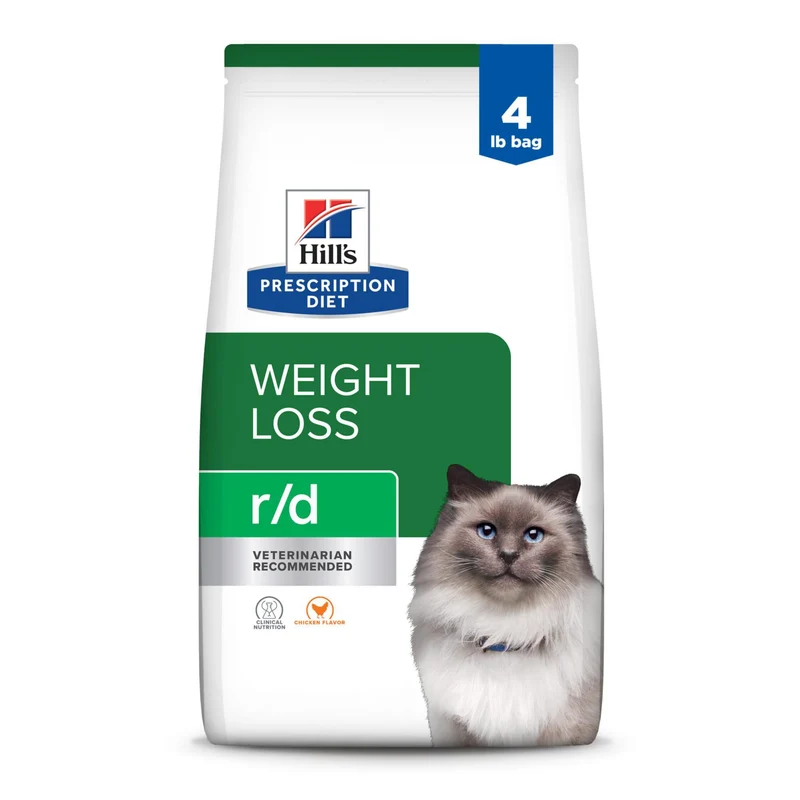Hill's Prescription Diet r/d – Croquettes Chat Réduction de Poids au Poulet, 4 lb