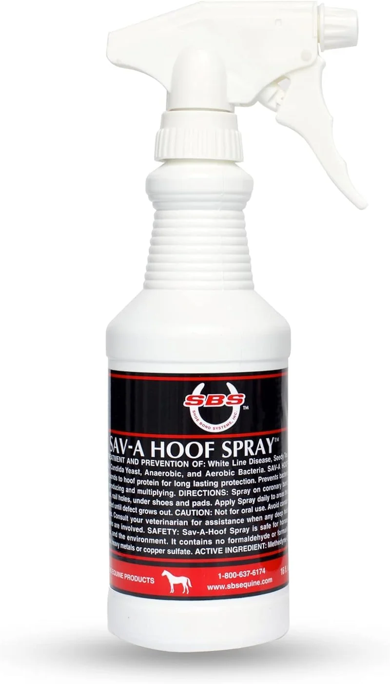 SAV-A-HOOF SBS Equine Spray – Barrière antiseptique pour sabot, lutte contre les infections (16 onces)