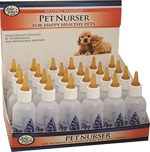 Four Paws Biberons Nurser – Pack 24 x 2 oz (60 ml) pour chiots, chatons et petits animaux