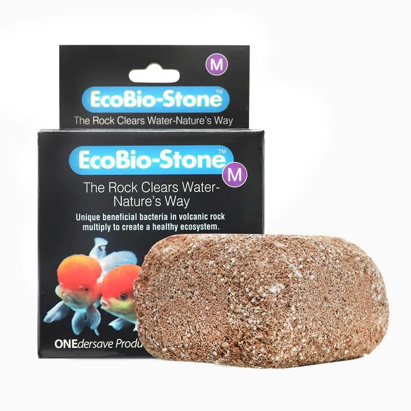 EcoBio-Block Pierre d'Aquarium – Clarification naturelle de l'eau et réduction des odeurs (Moyen)