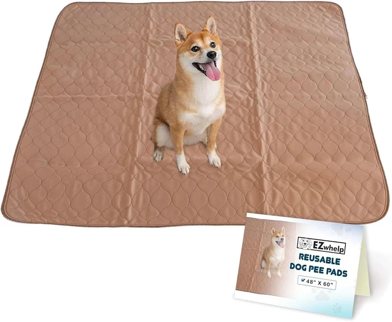 EZwhelp Tapis Absorbants Réutilisables pour Chiens – 48" x 60" | Imperméables et Lavables