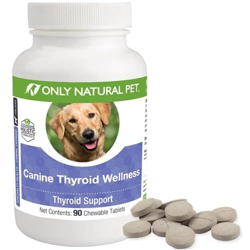 Only Natural Pet – Supplément Thyroïde Canine à Mâcher, 90 Comprimés