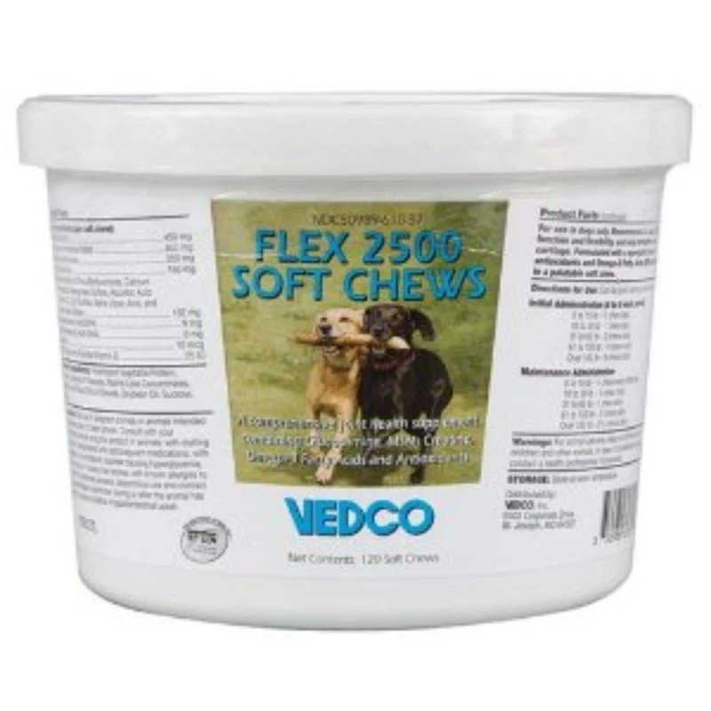 Vedco Flex 2500 – Gommes molles pour le soutien articulaire (120 unités)