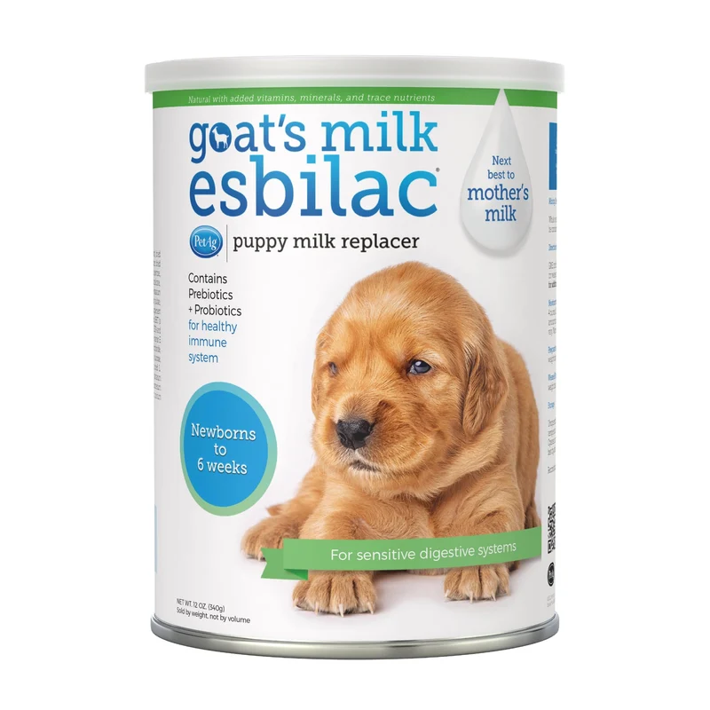PetAg Esbilac Lait de Chevre en Poudre – Pour Chiots 0–6 semaines, Prébiotiques, Probiotiques et Vitamines