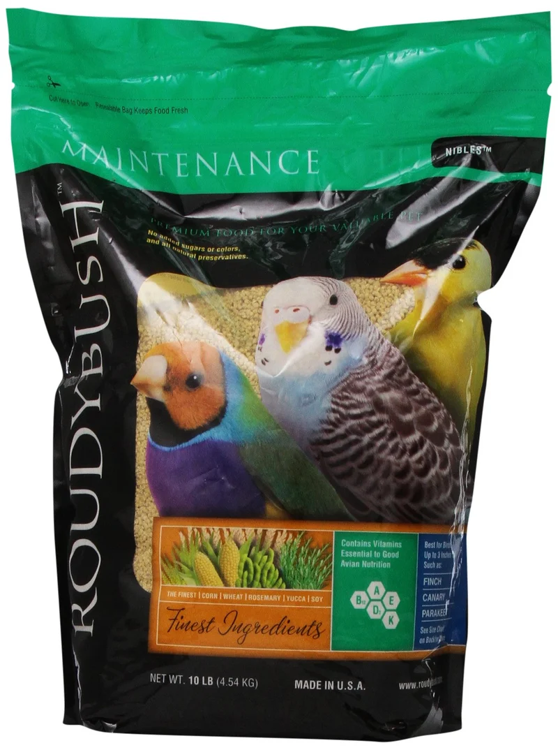 RoudyBush Nourriture Quotidienne pour Oiseaux – Morceaux Croquants, 10 Livres (210NIDM)