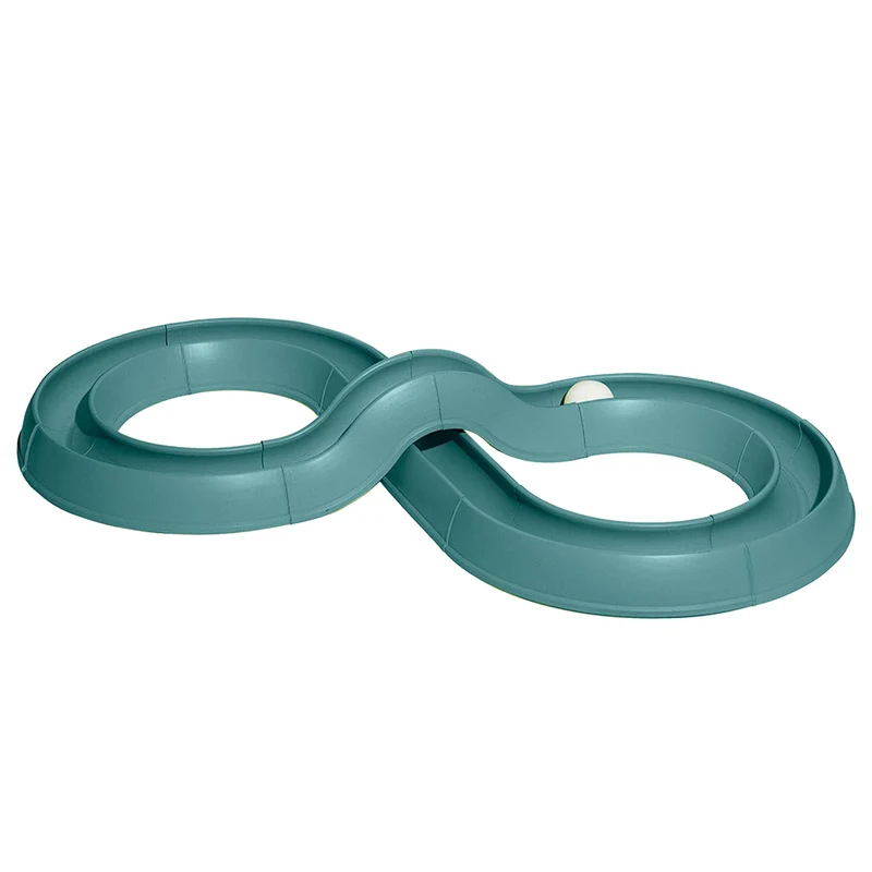 Coastal Pet Turbo Track – Jouet Chat et Circuit de Course – Assemblage Facile – Bleu ardoise (1 kit)