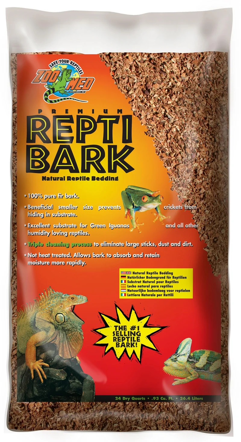 Zoo Med Premium Reptile Bark – Substrat naturel, réutilisable, 24 qt