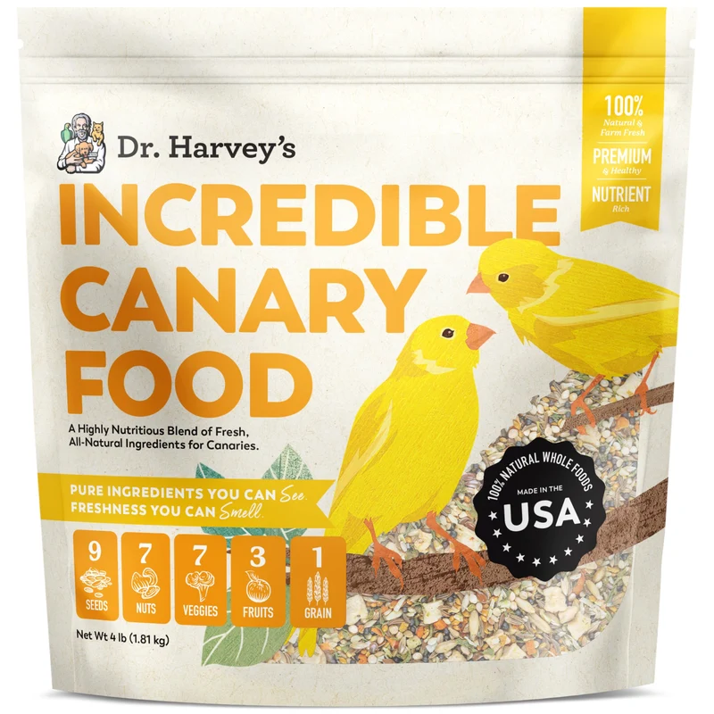 Dr. Harvey's Mélange Canari Incroyable – Alimentation naturelle pour canaris (4 livres)