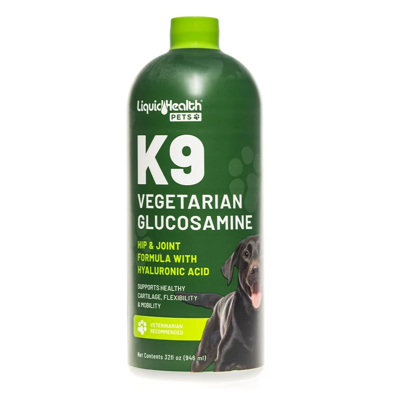 LIQUIDHEALTH 32 Oz K9 Glucosamine végétarien pour chiens – Soutien des articulations et hanches