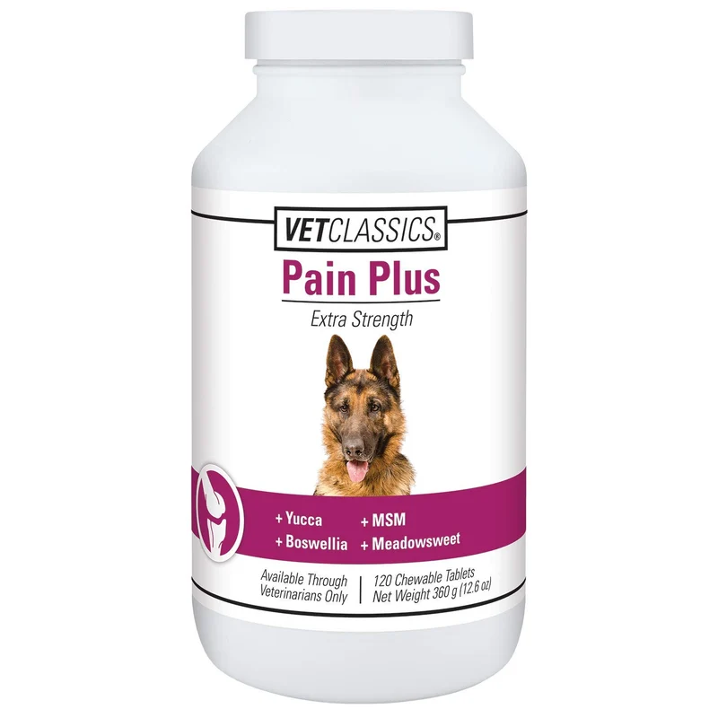 Vet Classics Pain Plus Extra Strength pour chiens – 120 comprimés à mâcher