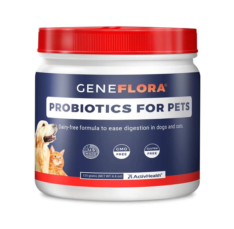 Geneflora Probiotiques et enzymes digestives – Prébiotiques pour chiens, chats et lapins – 3,2 oz