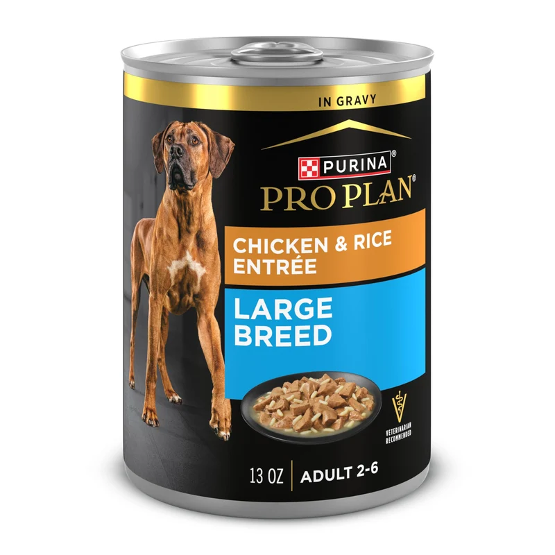 Purina Pro Plan Gravy – Entrée humide pour chien de grande race (poulet et riz) — Pack de 12 boîtes de 375 g