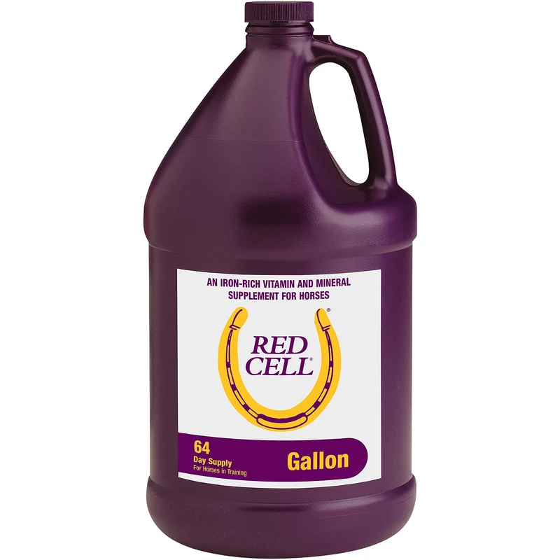 Horse Health Red Cell – Supplément liquide vitaminé-fer-minéraux pour chevaux | 1 galon (128 oz) – 64 jours
