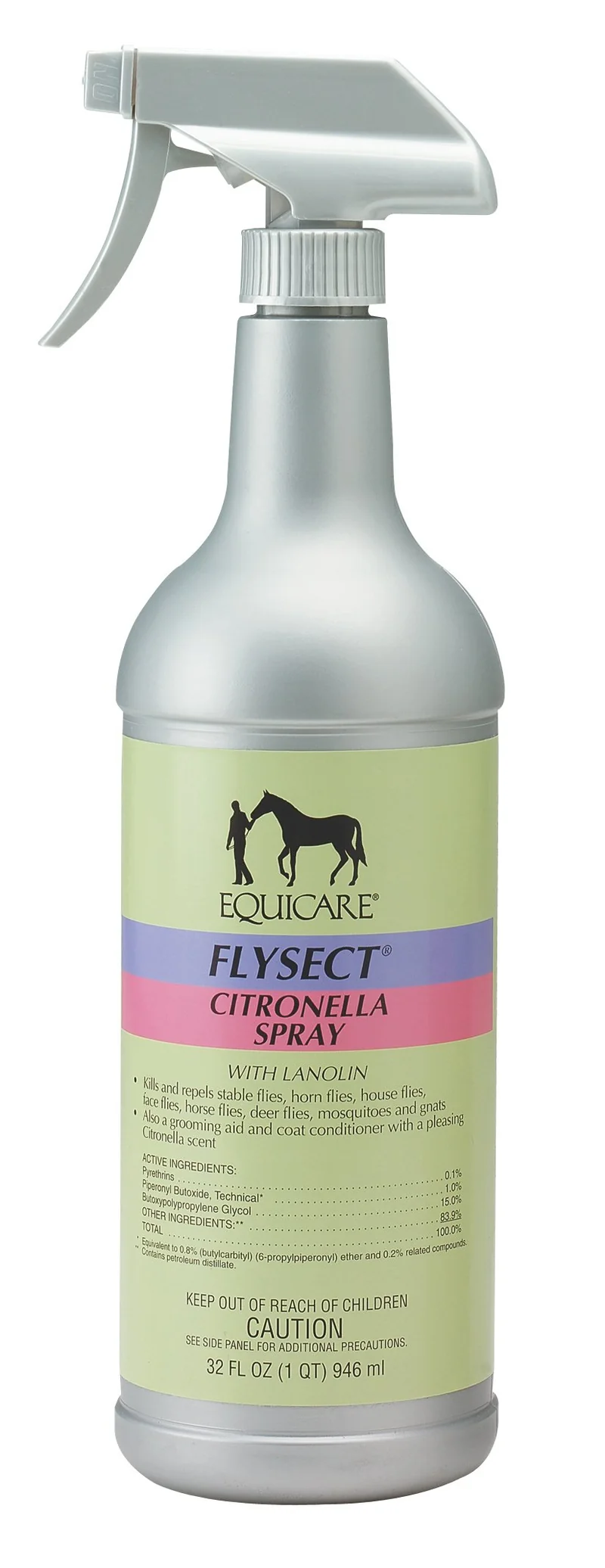 Farnam Equicare Flysect Citronella Spray – 946 ml (Pulvérisateur inclus)