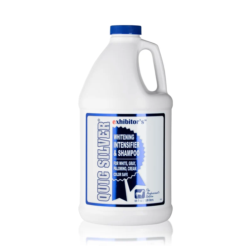 exhibitor's Quic Silver Shampoo argenté pour chevaux – Violet, 64 oz (1,9 L)