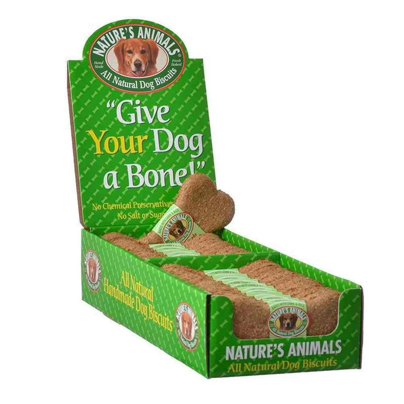 Nature's Animals - Biscuits pour chiens au goût agneau et riz, 24 pièces, sans additifs