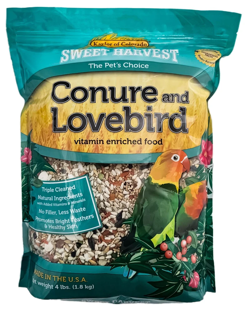 Sweet Harvest Conures et Inséparables – Mélange premium de graines 4 livres