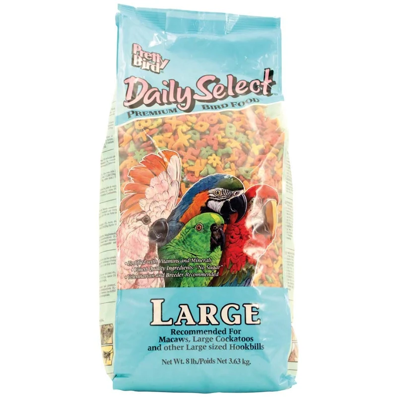 Pretty Bird Daily Select pour grandes perruches – 8 lb | Alimentation équilibrée