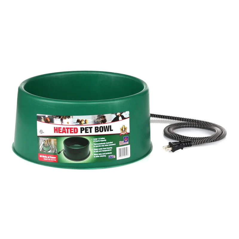 Farm Innovators Bol Eau Chauffé 60W – 1,5 Gallon, Anti-Mordillage