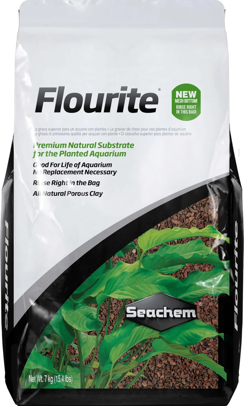 Flourite 7 kg – Gravier poreux naturel pour aquarium planté | Seachem